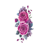Waterproof Colorful Rose Flower Temporary Tattoo Stickers